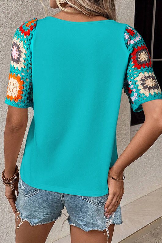 Blusa Tejida Casual Versátil de Manga Corta - Image 45