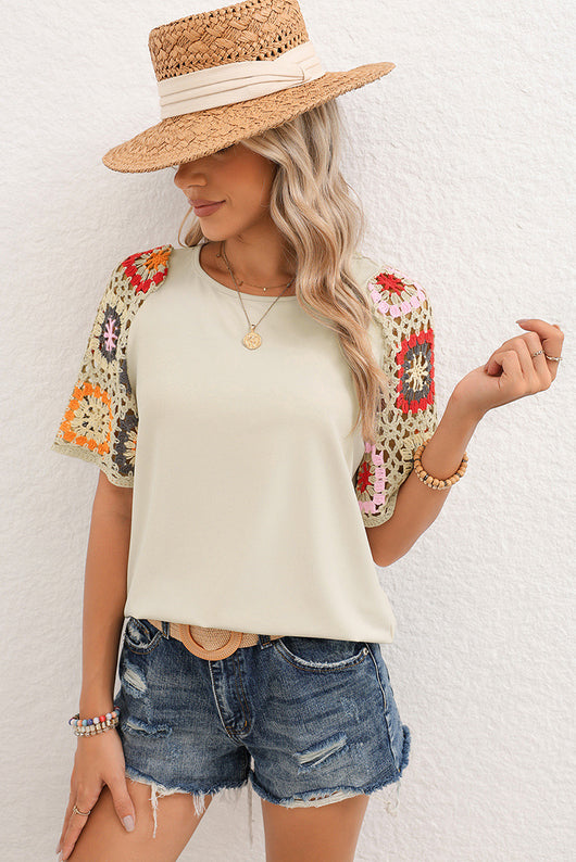 Blusa Tejida Casual Versátil de Manga Corta - Image 48