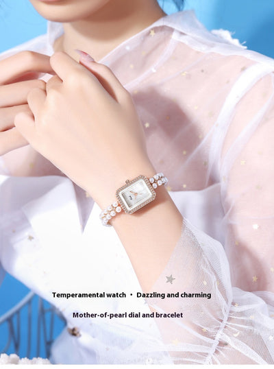 Reloj de Cuarzo Creativo para Mujer con Perlas de Concha - Image 25