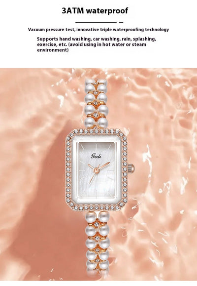 Reloj de Cuarzo Creativo para Mujer con Perlas de Concha - Image 35