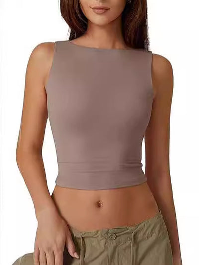 Chaleco Casual Retro de Color Sólido para Mujer - Image 18
