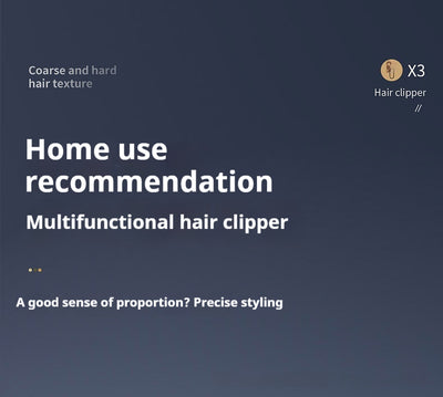 White electric hair clipper with a black top, silver blade, digital display, and power button on a dark base. - Image 10