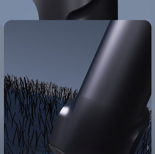 White electric hair clipper with a black top, silver blade, digital display, and power button on a dark base. - Image 22