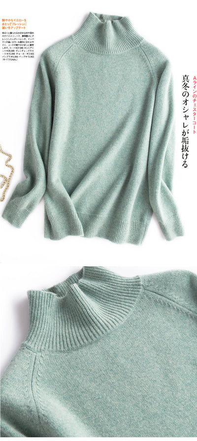 Suéter Cuello Alto Mujer Lana Gruesa Oversize Manga Larga - Image 19