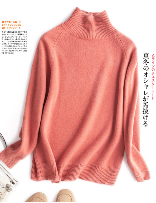 Suéter Cuello Alto Mujer Lana Gruesa Oversize Manga Larga - Image 27