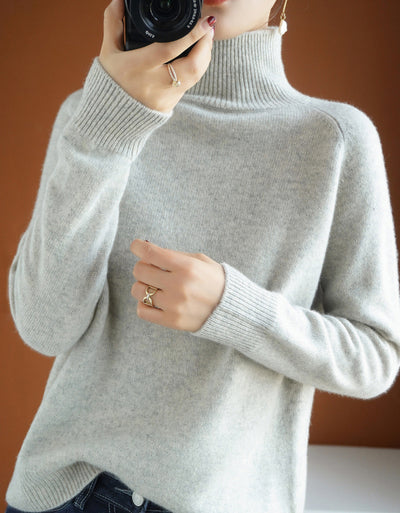Suéter Cuello Alto Mujer Lana Gruesa Oversize Manga Larga - Image 31
