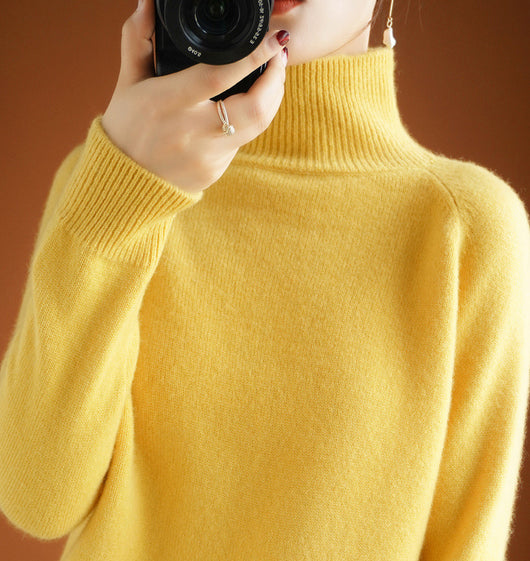 Suéter Cuello Alto Mujer Lana Gruesa Oversize Manga Larga - Image 38