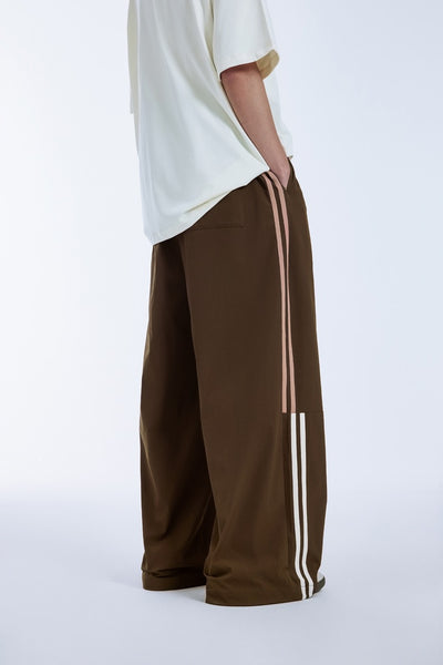 Pantalones Anchos con Rayas Laterales y Parches de Contraste - Estilo Retro Casual - Image 28
