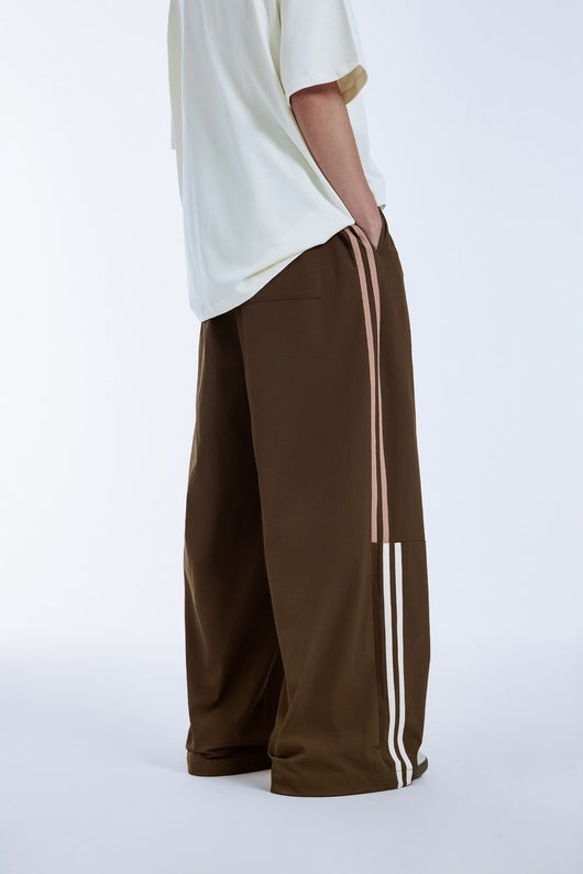 Pantalones Anchos con Rayas Laterales y Parches de Contraste - Estilo Retro Casual - Image 28