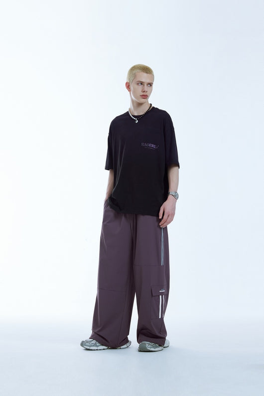 Pantalones Anchos con Rayas Laterales y Parches de Contraste - Estilo Retro Casual - Image 34
