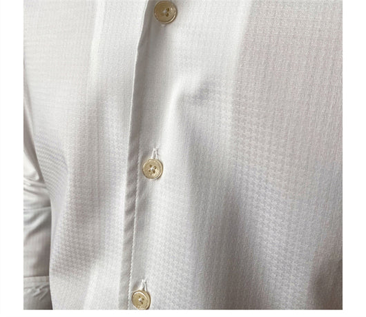Camisa Slim Fit de Fibra de Bambú con Cuello y Manga Larga para Hombre - Image 10