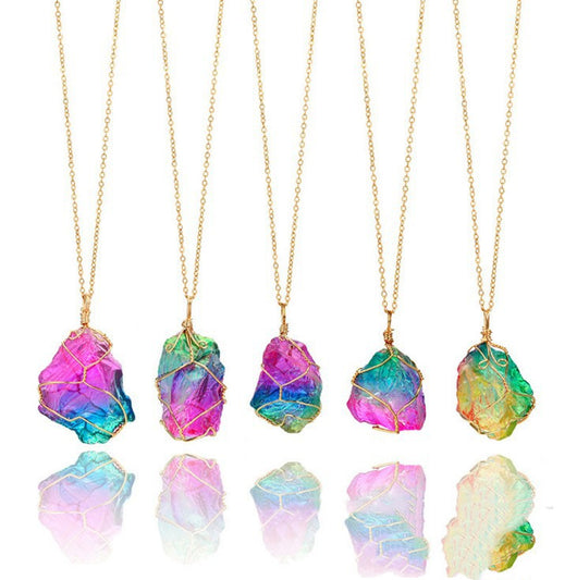 Colgante de Cristal Natural con Piedras de los 7 Chakras - Image 10