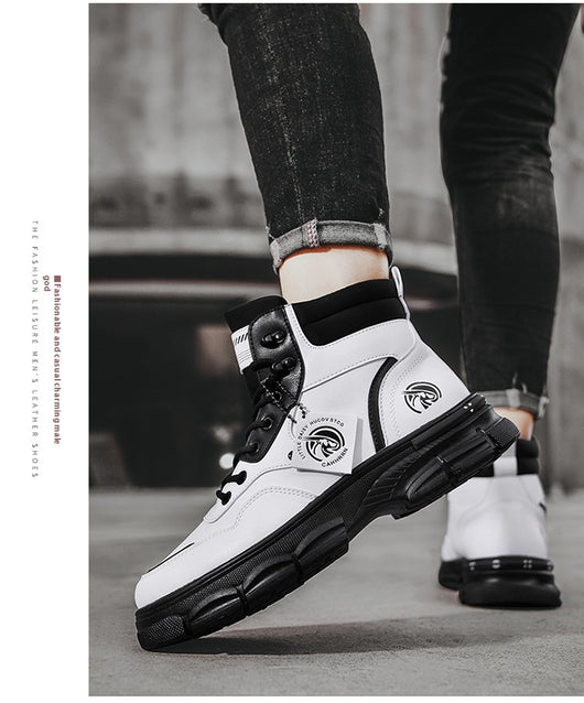 Botas Martin Altas Estilo Británico Casual para Hombre - Image 39