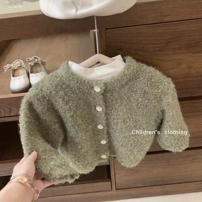 Conjunto de Dos Piezas: Cardigan y Pantalón Tipo Brote para Niña - Image 13