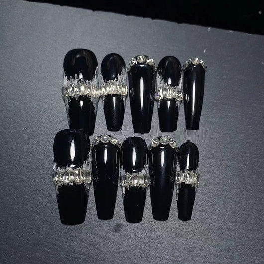 Uñas Postizas de Circón Premium - Estilo Europeo Elegante para Mujer - Image 11