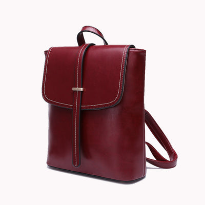 Mochila de Cuero Encerado Convertible - Bolso de Hombro 2 en 1 - Image 16