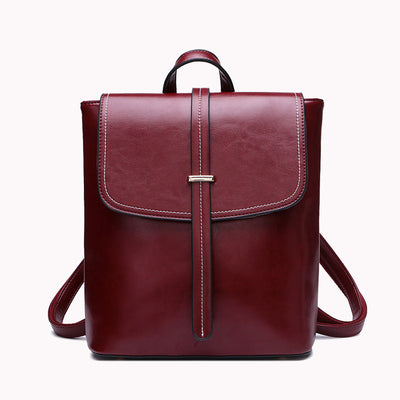 Mochila de Cuero Encerado Convertible - Bolso de Hombro 2 en 1 - Image 18