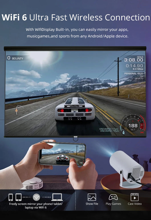 Pantalla de Proyección Inteligente Hy300 HD con Montaje Automático - Image 36
