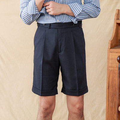 Pantalones Retro Slim-fit de Lino Mezclado para el Verano - Image 18
