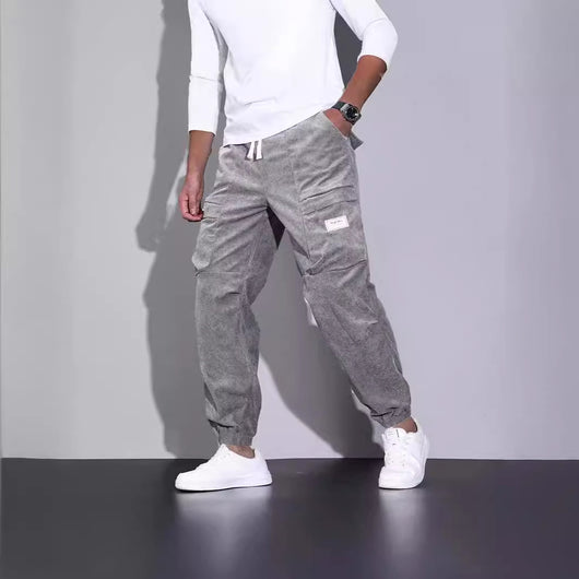 Pantalones de Pana Holgados con Tirantes para Hombre - Múltiples Bolsillos - Image 13