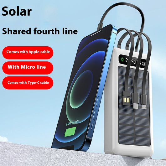 Banco de Energía Solar 30000 mAh con Cable Integrado - Image 9