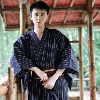 Kimono Tradicional Japonés para Hombre - Bata de Casa y Descanso - Image 10