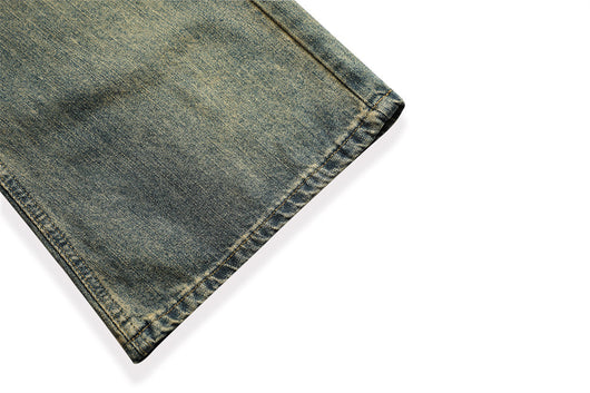 Jeans Vintage Holgados Teñidos Amarillo Barro para Hombre - Image 26