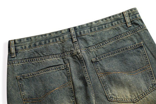 Jeans Vintage Holgados Teñidos Amarillo Barro para Hombre - Image 31