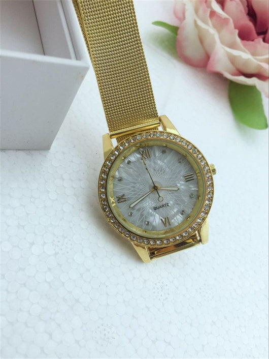 Reloj Electrónico Unisex con Pulsera de Malla Dorada - Image 10