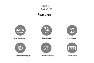 Lámpara de Luz Roja Profesional 320W con Doble Mano X18Max para Uñas - Image 10