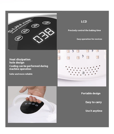 Lámpara de Luz Roja Profesional 320W con Doble Mano X18Max para Uñas - Image 11
