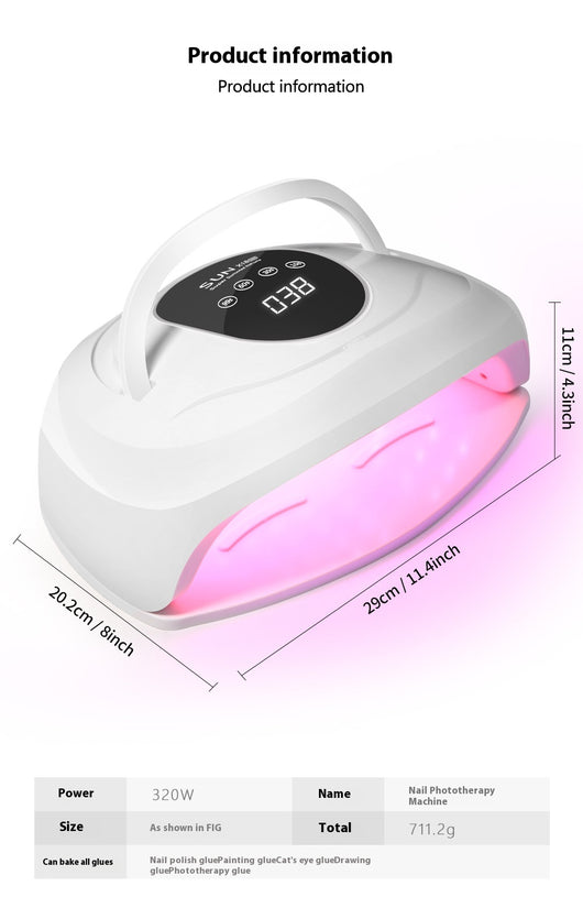 Lámpara de Luz Roja Profesional 320W con Doble Mano X18Max para Uñas - Image 18