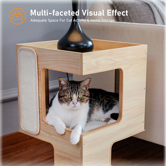 Nido para Gatos de Madera Maciza con Sisal - Diseño Modular sin Marcas - Image 17