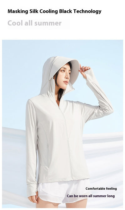 Ropa Protectora Solar con Cobertura Facial Desmontable - Protección UV Ice Silk - Image 19