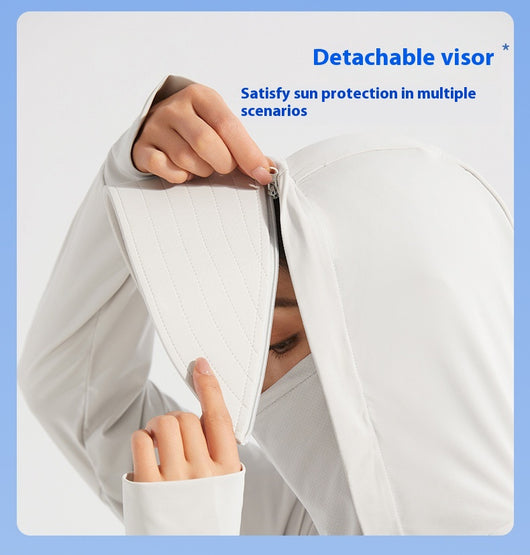 Ropa Protectora Solar con Cobertura Facial Desmontable - Protección UV Ice Silk - Image 33