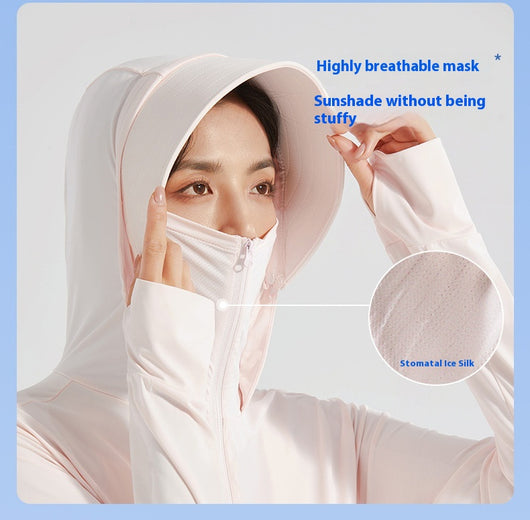 Ropa Protectora Solar con Cobertura Facial Desmontable - Protección UV Ice Silk - Image 41