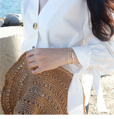 Pulsera de Plata Esterlina S925 con Diamantes - Diseño Doble Capa Elegante para Mujer - Image 9