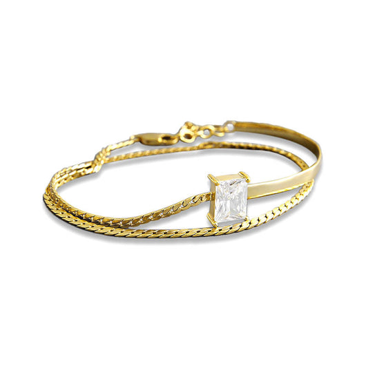 Pulsera de Plata Esterlina S925 con Diamantes - Diseño Doble Capa Elegante para Mujer - Image 12