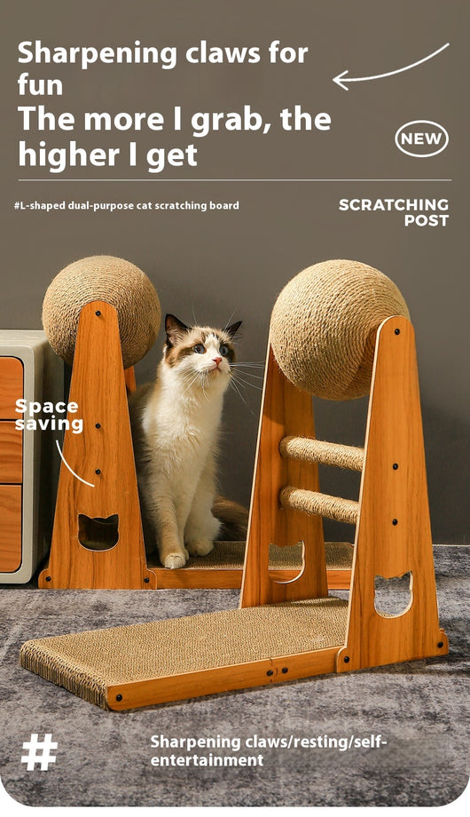Rascador Vertical de Sisal Resistente para Gatos - Alivia Estrés y Protege Muebles - Image 13