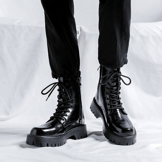 Botas Martin de Cuero Charol para Hombre con Detalles Brillantes - Image 15