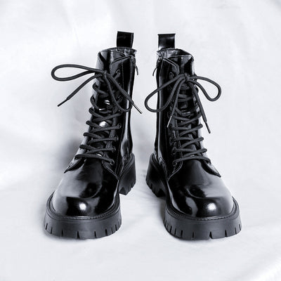 Botas Martin de Cuero Charol para Hombre con Detalles Brillantes - Image 17