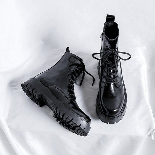 Botas Martin de Cuero Charol para Hombre con Detalles Brillantes - Image 18
