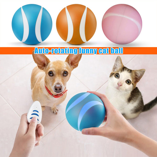 Pink wireless smart remote control pet toy with a white stripe and LED flashing lights. - Image 9