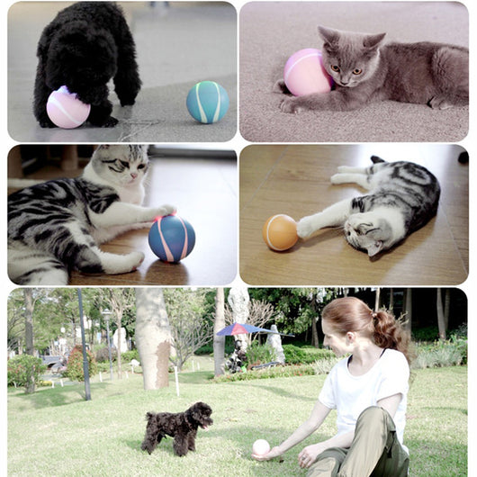 Pink wireless smart remote control pet toy with a white stripe and LED flashing lights. - Image 12