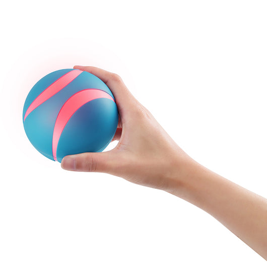 Pink wireless smart remote control pet toy with a white stripe and LED flashing lights. - Image 13