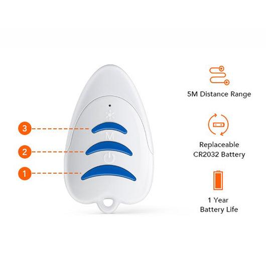 Pink wireless smart remote control pet toy with a white stripe and LED flashing lights. - Image 15