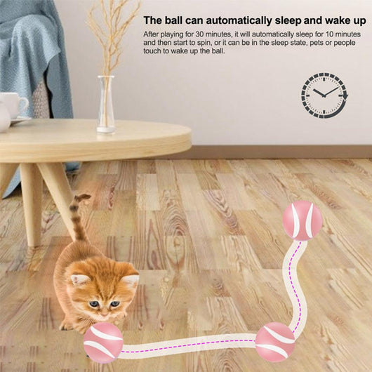 Pink wireless smart remote control pet toy with a white stripe and LED flashing lights. - Image 16