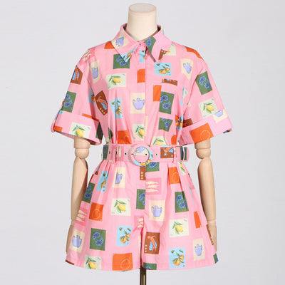Conjunto Casual Estampado para Mujer - Blusa y Shorts de Diseño Moderno - Image 17