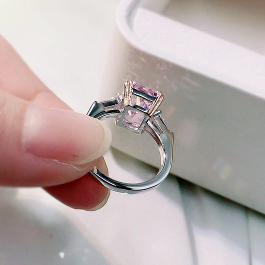 Anillo de Propuesta Diamante Plata 925 Alta Densidad para Mujer - Image 8