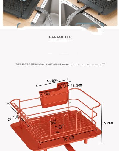 Escurridor de Platos Acero Inoxidable con Repisa de Cocina - Image 12
